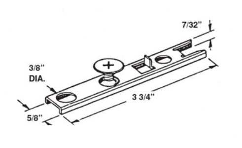 WRS ACME 3-3/4" Bi-Fold Door Pivot Top Bracket - Steel