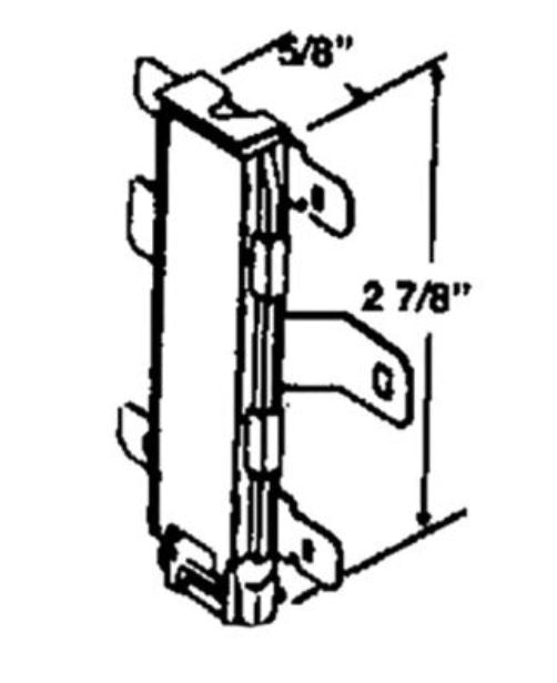 WRS 2-7/8" Closet Door Bottom Guide - Steel