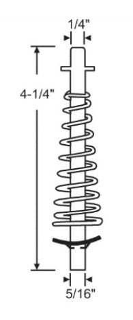 National Bi-Fold Door Top Pivot Pin Assembly  -  4-1/4"