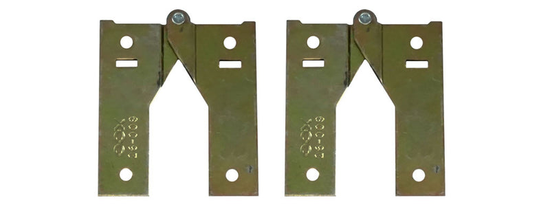 WRS 3-1/4" Bifold Mirror Closet Door Hinge Set - Brass Coated