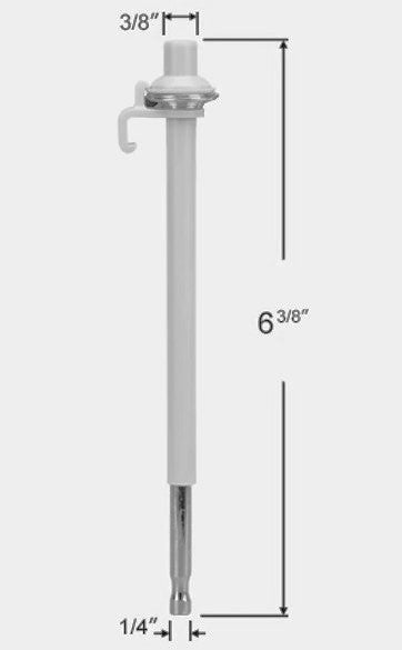 WRS Spring Loaded Bifold Door Pivot Pin - 6-3/8"
