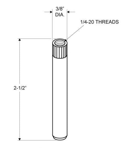 WRS 2-1/2" Partition Hinge Pin - White Nylon