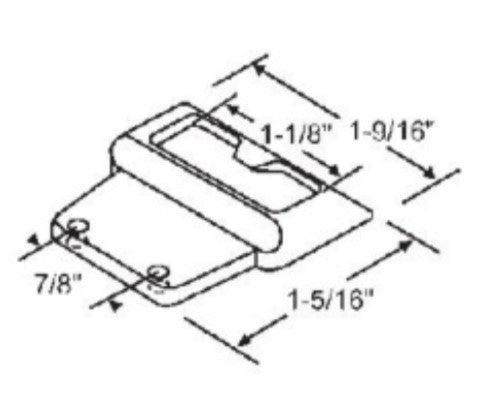 WRS BetterBilt Zinc/Die-Cast Keeper  -  Satin Aluminum Finish