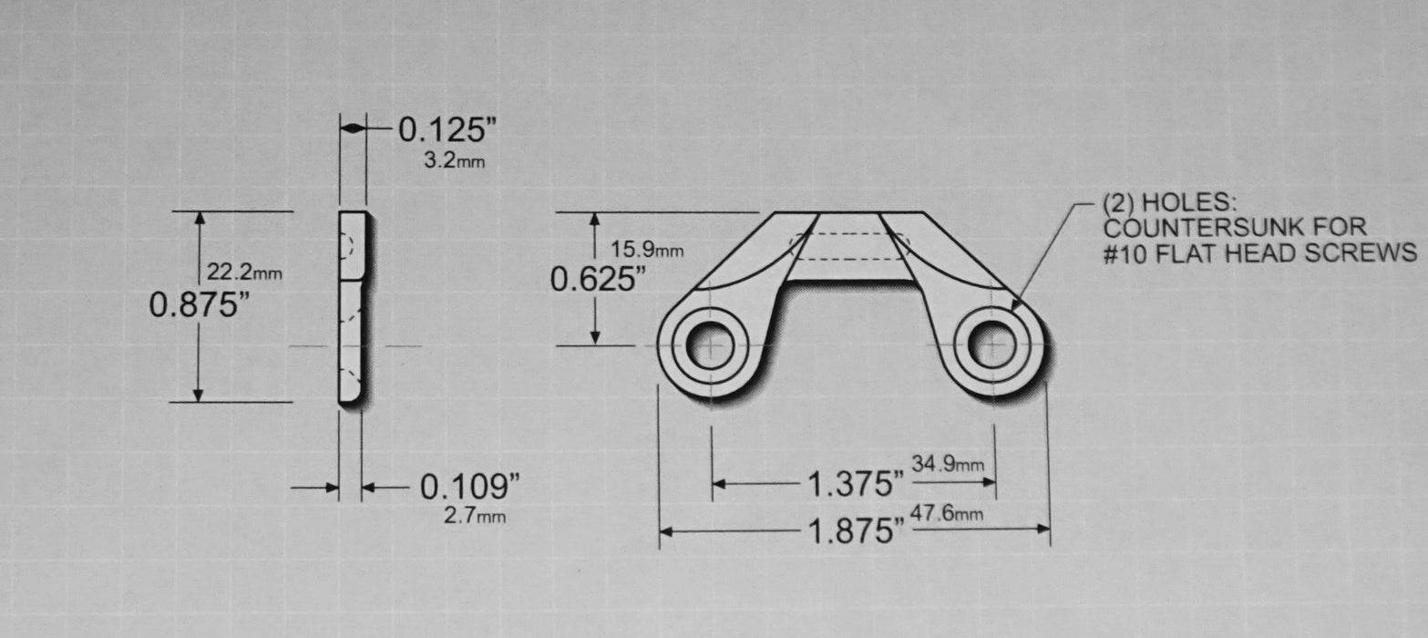 WRS White Bronze Project-Out Keeper/Strike - .125" Height