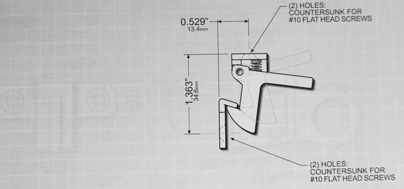 WRS Sill Snap Sash Lock - White Bronze