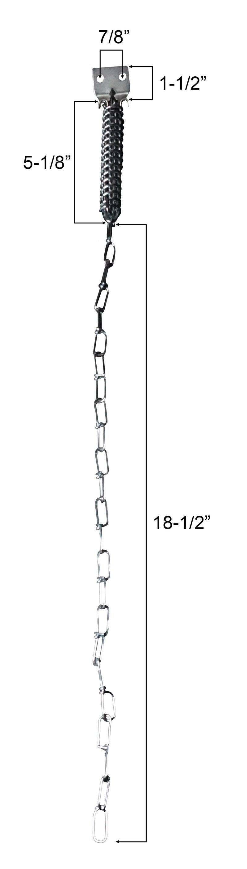 WRS Storm Door Protector Chain & Spring  -  Zinc-Plated