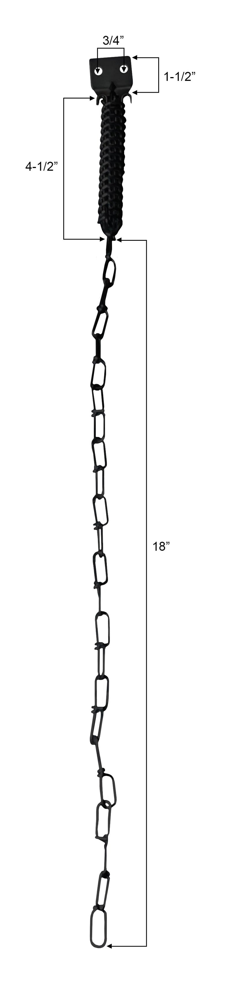 WRS Storm Door Protector Chain & Spring  -  Black
