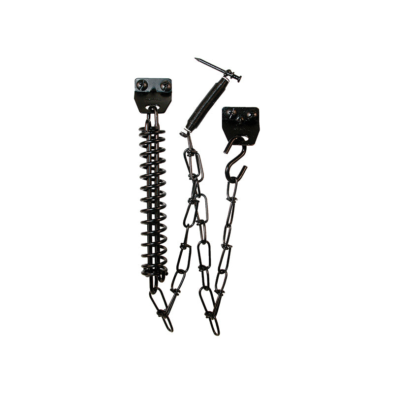 WRS Storm Door Protector Chain & Spring - Black — Window Hardware Direct