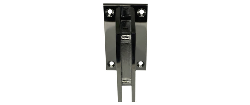 WRS Adjustable Wall Mount Shower Hinge with Full Back Plate/Gaskets - Polished Chrome
