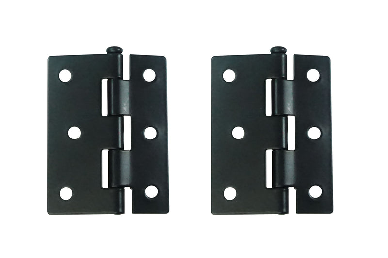 WRS 3" Black Steel Screen Door Hinge  -  2 Pack