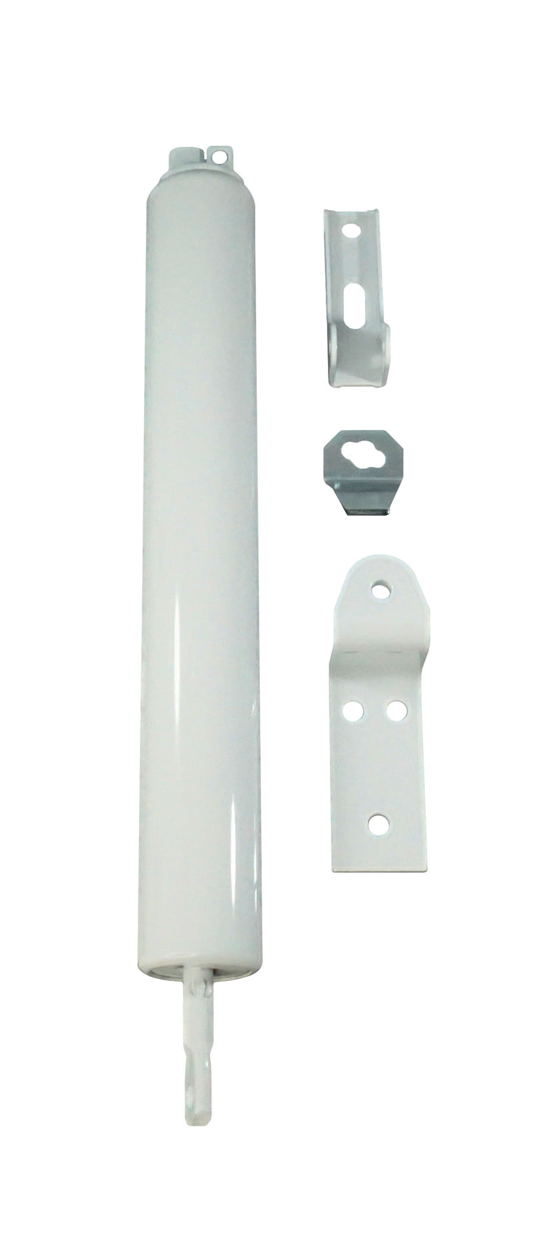 WRS 9" White Pneumatic Screen Door Closer  -  Light Duty