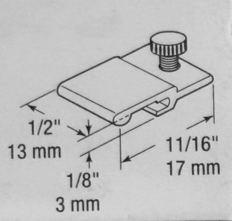 WRS 1/8" Offset Aluminum Storm Door Panel Clips with Screws  -  8 Pack
