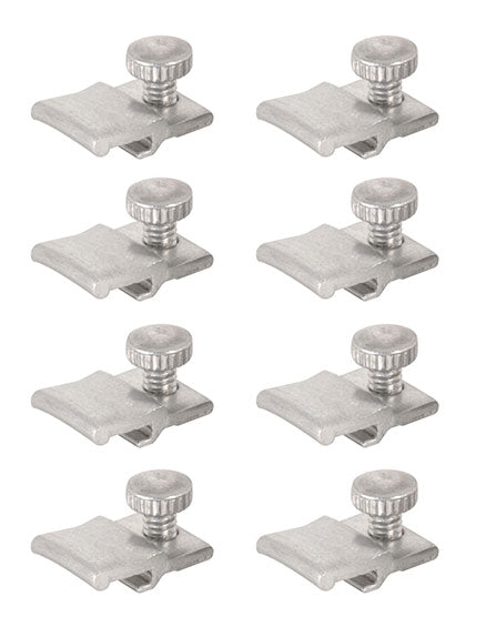 WRS 1/8" Offset Aluminum Storm Door Panel Clips with Screws - 8 Pack