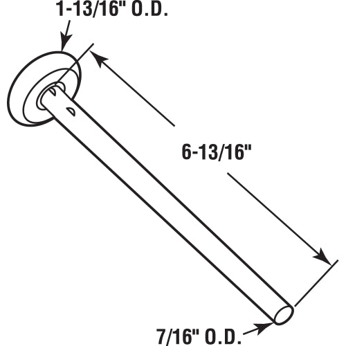 WRS 6-13/16" Heavy Duty Steel Short Stem Garage Door Roller  -  2 Pack