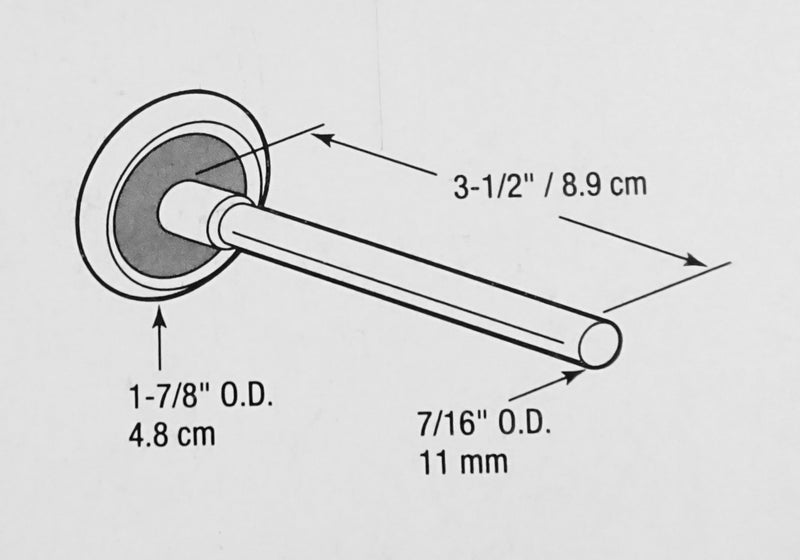 WRS 3-1/2" Black Plastic Garage Door Roller  -  2 Pack