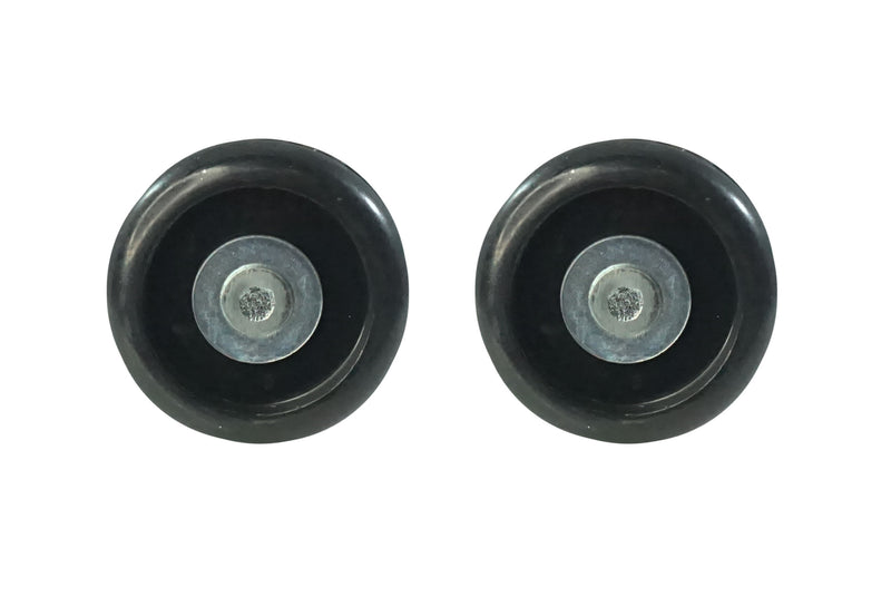 WRS 3-1/2" Black Plastic Garage Door Roller  -  2 Pack