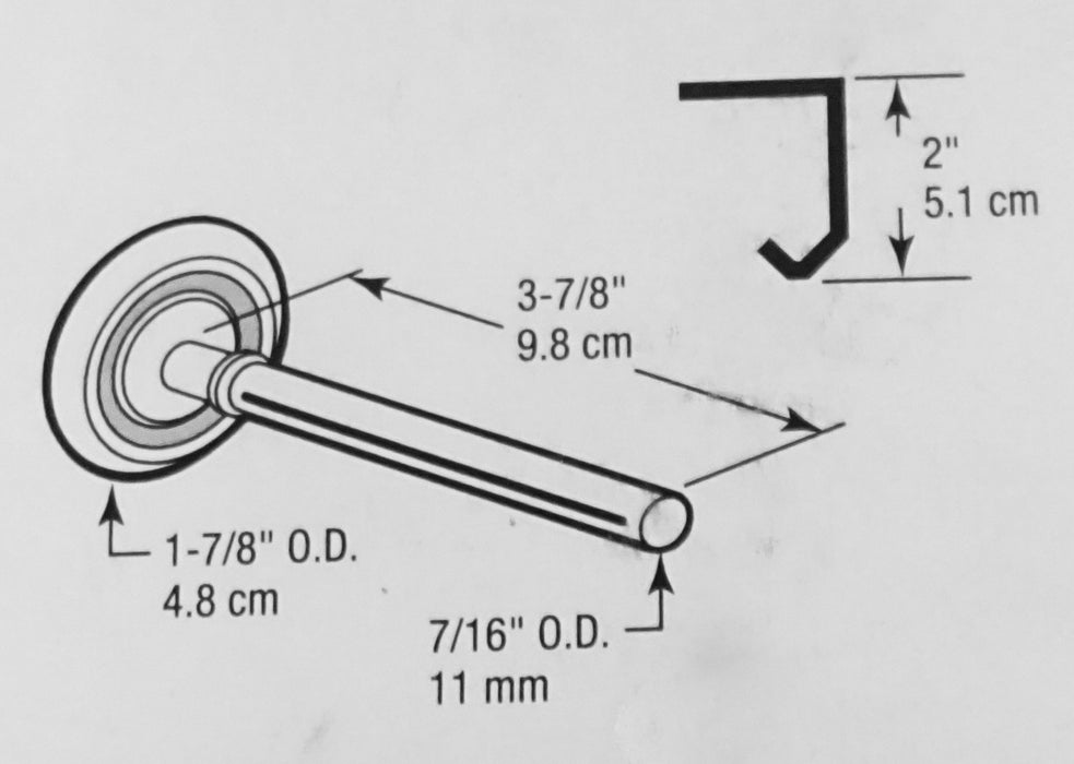 WRS Frantz Galvanized Steel 1-7/8" Convex Edge Garage Door Roller - 2 Pack