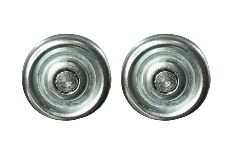 WRS Frantz Galvanized Steel 1-7/8" Convex Edge Garage Door Roller  -  2 Pack