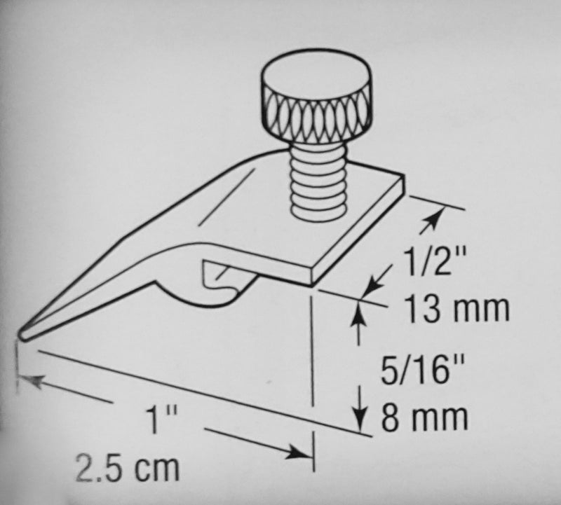 WRS 5/16" Offset Aluminum Storm Door Panel Clips with Screws  -  8 Pack