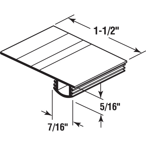WRS Black Vinyl Adjustable Press-In Bug Seal  -  84" Length