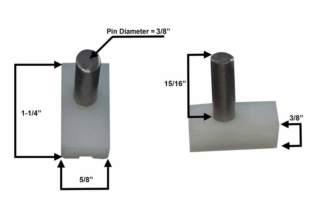 WRS 1-1/4" Non Handed Pressure Shoe - Metal Pin