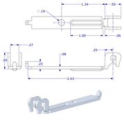 01-13 WRS 2-15/16" Stamped Steel Balance Bracket Diagram