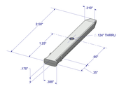 01-141 Diagram of WRS Die Cast Pivot Bar with Mini T-Shaped Head - One Hole