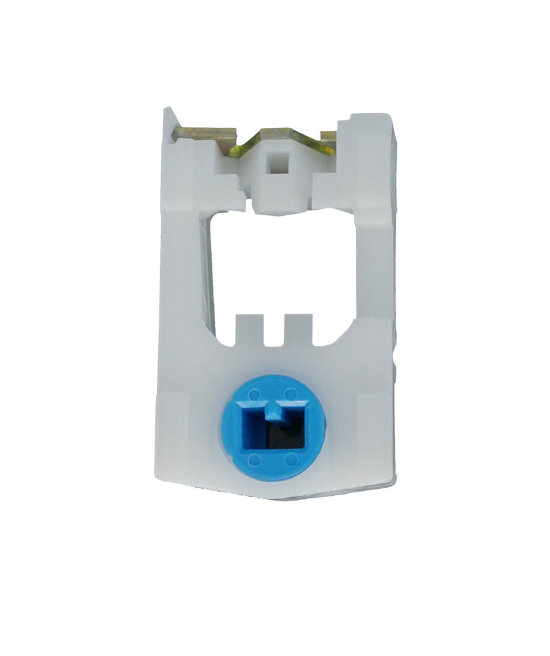 01-18 Front View of WRS 9/16" x 1-1/4" Pivot Lock Shoe with Blue Cam