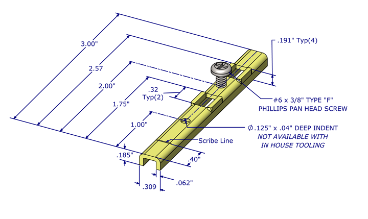 01-47 WRS 3" Pivot Bar with Screw Diagram