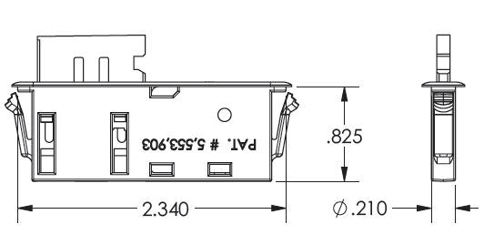 WRS 2-7/16" Slide Button White Vent Lock