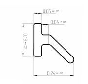 013-3300 WRS 330 Mullion Finger Gasket Weather Stripping Diagram