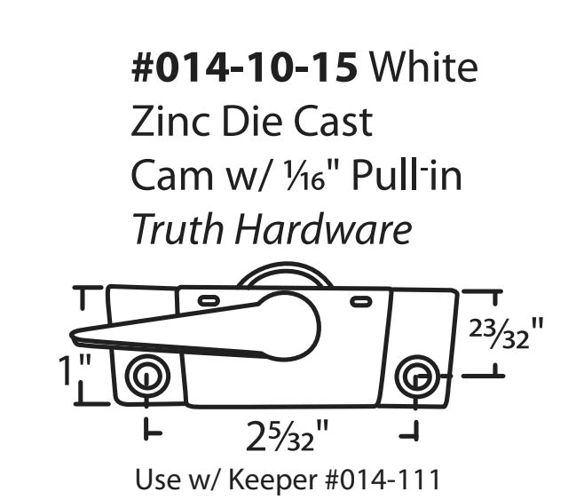 014-10-15 Diagram Truth 2-5/32" Sweep Lock White