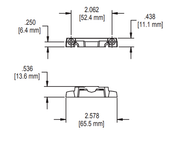 014-110-32 Truth Hardware Wide Base EntryGard Cam Lock Keeper Diagram