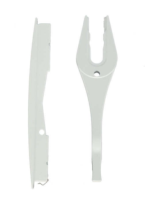 WRS Truth Hardware Mirage Casement Handle and Escutcheon Set - White