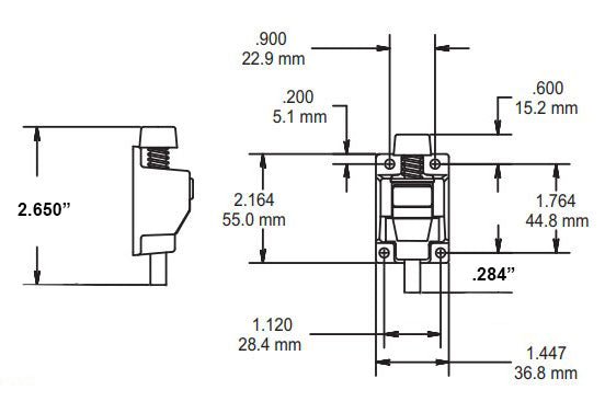 WRS Wingless Secondary Patio Door Lock - Bronze or White