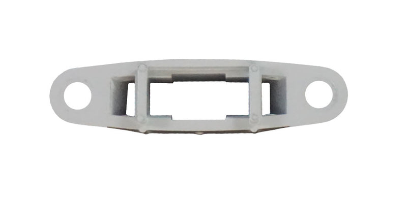 Aluminum & Wood Telescoping Push Bar Escutcheon - White Plastic