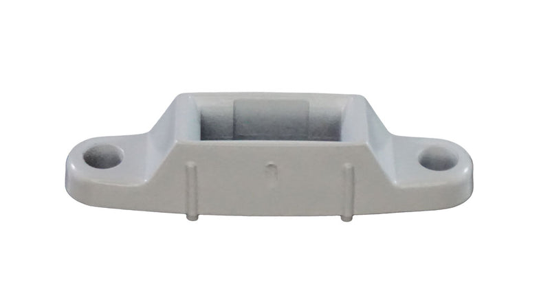 Aluminum & Wood Telescoping Push Bar Escutcheon - White Plastic