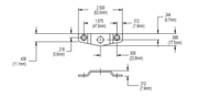 014-53-03K Truth Hardware Bronze Secondary Patio Door Lock Keeper Diagram