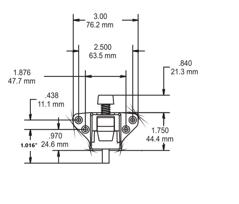 Truth Hardware Bronze Secondary Patio Door Lock