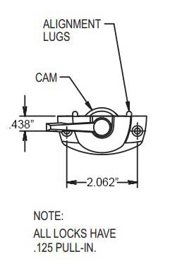 WRS Truth Entrygard Cam Lock with Lugs - Black