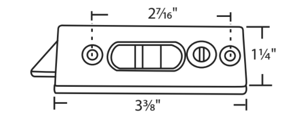 015-01BLK WRS 3-3/8" Black Tilt Latch Set Diagram