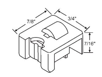 WRS 7/8" Sliding Window Roller - White