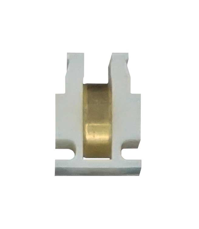 WRS 1-1/4" Sliding Window Roller Assembly - Brass Roller