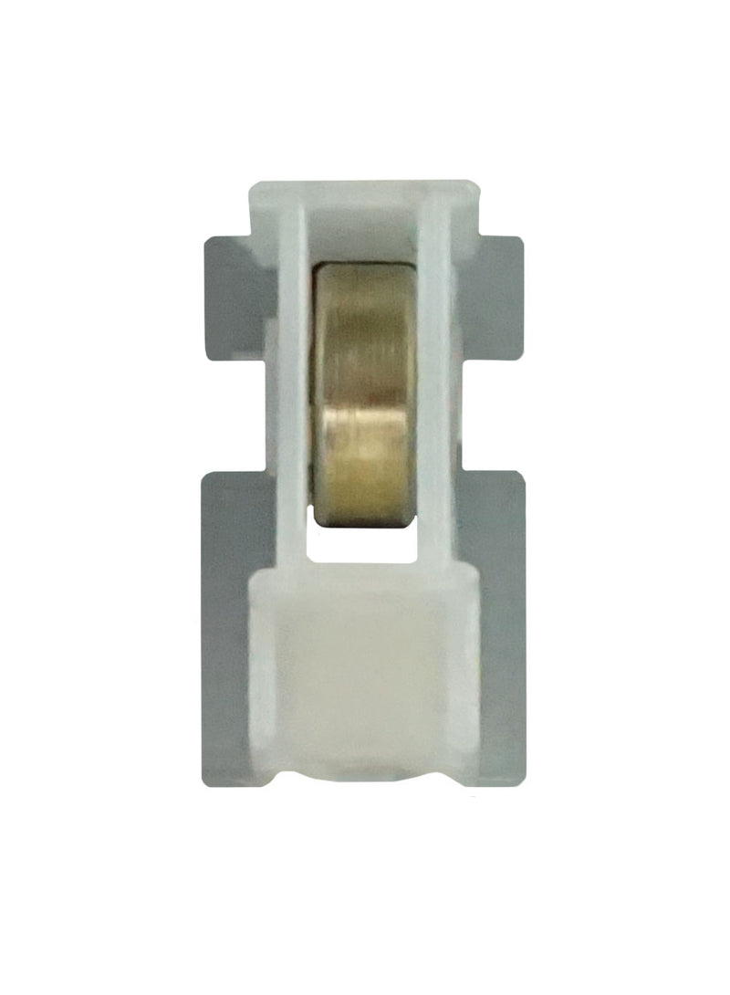 WRS 1-5/32" Sliding Window Roller & Housing - Nylon Housing, Metal Wheel