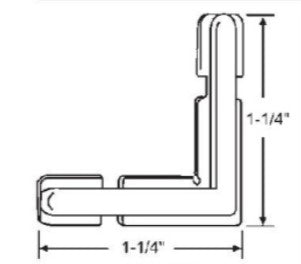 WRS 1-1/4" Screen Corner Key - Grey Plastic