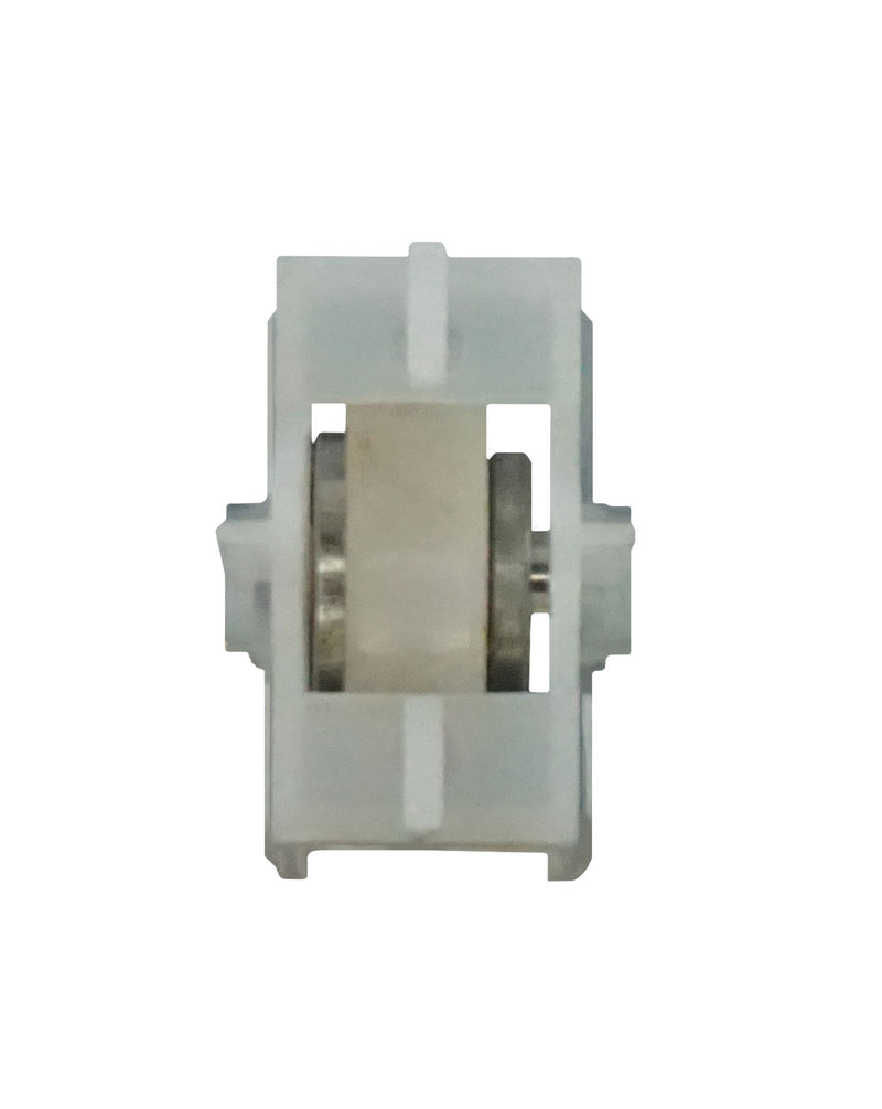 WRS 1" Roller & Housing - White, Flat Wheel