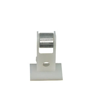 WRS Sliding Window Roller Assembly with White Nylon Housing and Steel Wheel - 1-3/8"