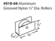 018-68 Sliding Window with Grooved Roller and Housing Diagram