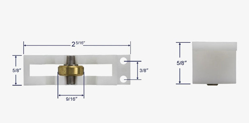 WRS Sliding Window Roller & Housing - 2-5/16"