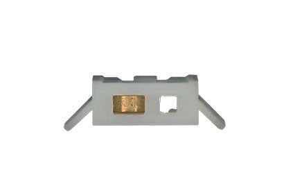 WRS 1-1/2" Window Roller & Housing Assembly - White Nylon Housing, Metal Wheel